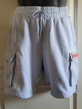 H&M Pale Blue Cargo Drawstring Men's Shorts